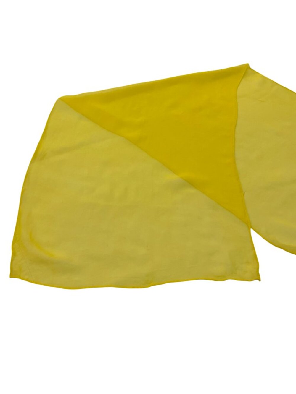 Glentey Silk Scarf 🇯🇵 Made in Japan | Hand Rolled Edges | Sheer Yellow 17 x 40 - Picture 6 of 8